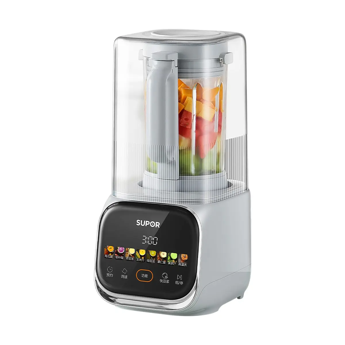 SUPOR 1.5L High-Speed Quiet Countertop Blender Machine HBR702US - Powerful Kitchen Blender with Touch Control, Noise Reduction, Heating Function, Soy Milk & Plant Milk Maker, Countertop Blenders