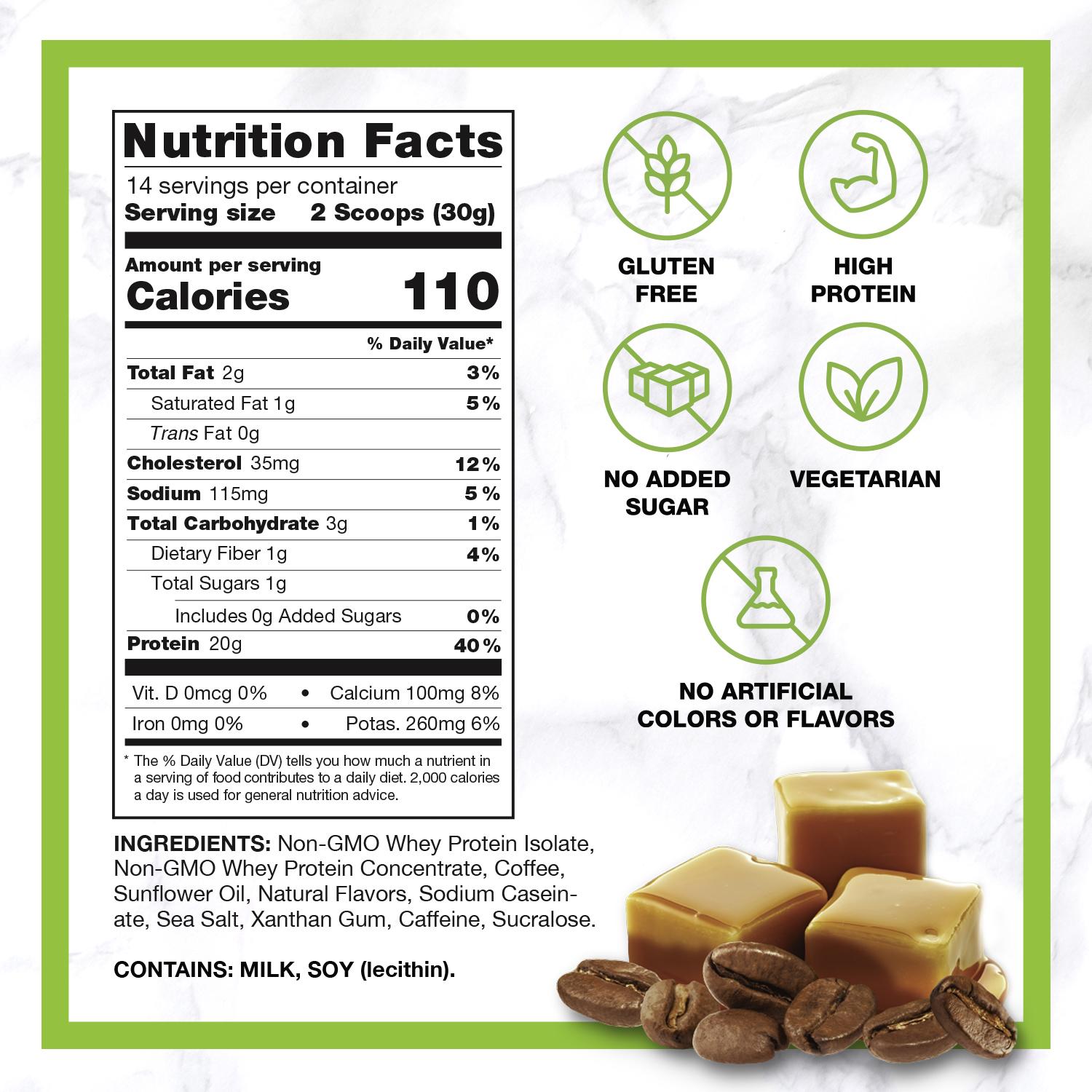 Chike Protein Iced Coffee Caramel Flavor 20g Whey Protein 2 Espresso Shots Low Sugar US Made High Protein Coffee