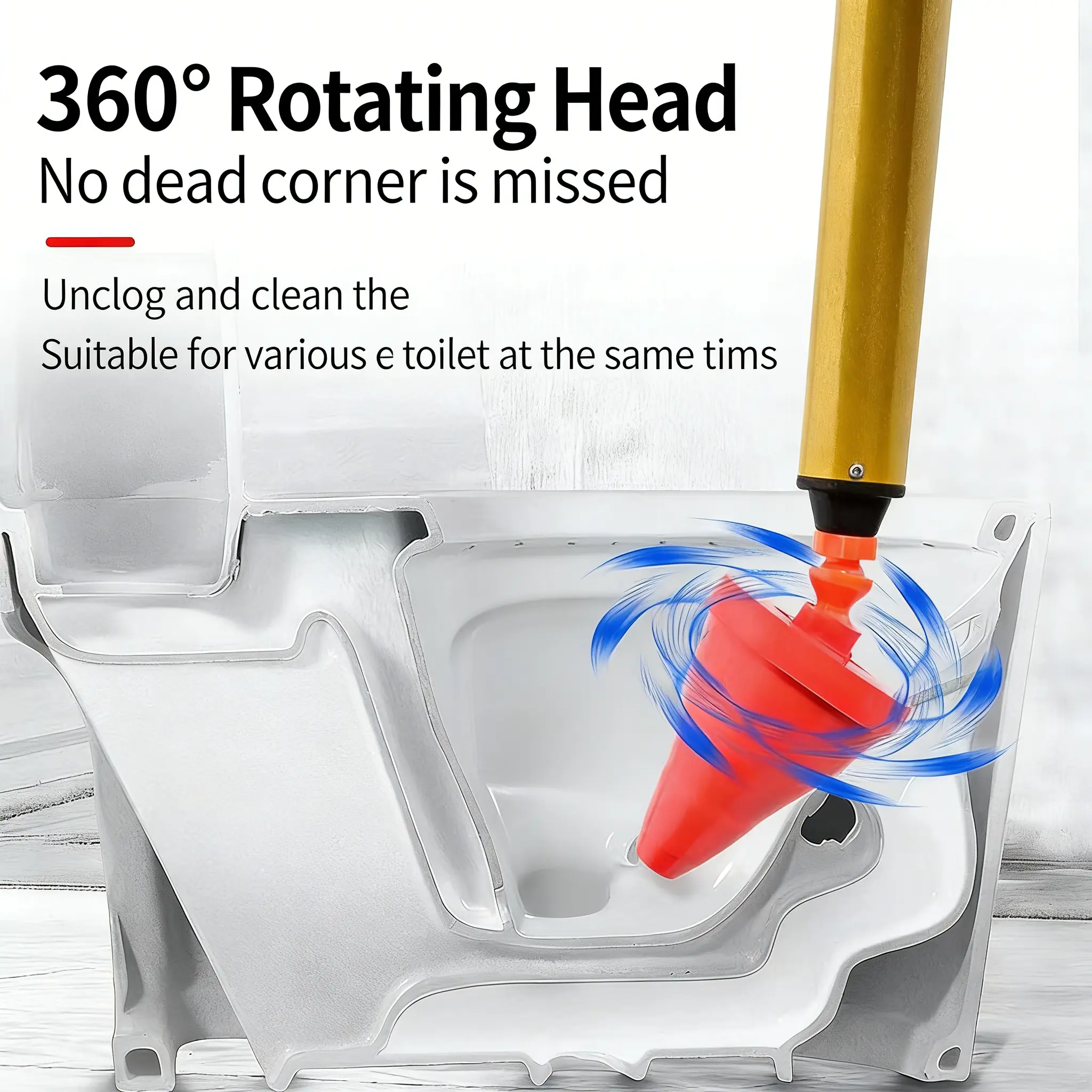 High-Pressure Air Pump Drain Unblocker | Reusable Rubber Pipe Blaster