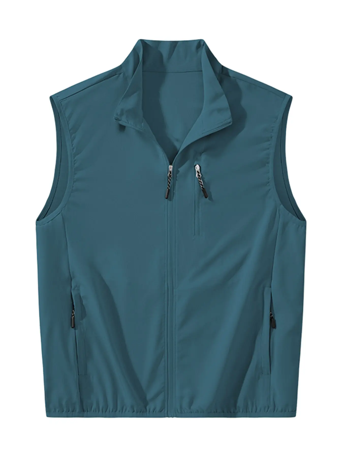 Men's Lightweight Outdoor Vest Gilet, Quick-Dry Sleeveless Jacket with Zip Pockets, Casual Travel and Hiking Vest, All-Season Loose-Fit Relaxed Fit Sleeveless Vests