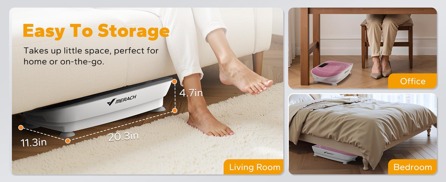 MERACH Slim Vibration Plate Exercise Machine, Lymphatic Drainage Machine, Whole Body Workout Vibration Platform for Wellness and Fitness Home Gym Equipment TikTokShopBlackFriday SpringStatements