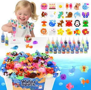 Magic Water Elf Toy Kit, Waters Pets, Aqua Fairy Water Gel Kit with 20 Magic Gels & 10 Shape Molds, DIY Squishy Maker, Summer Activities for KidsMake Your Own Squishies Toys Crafts for Boys & Girls
