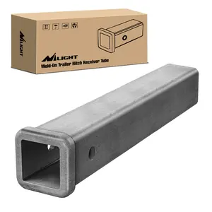 Nilight Hitch Adapter 2" x 12" Combo Bar Trailer Receiver Tube Weld-on Raw Steel Hitch Bar Tow Hook