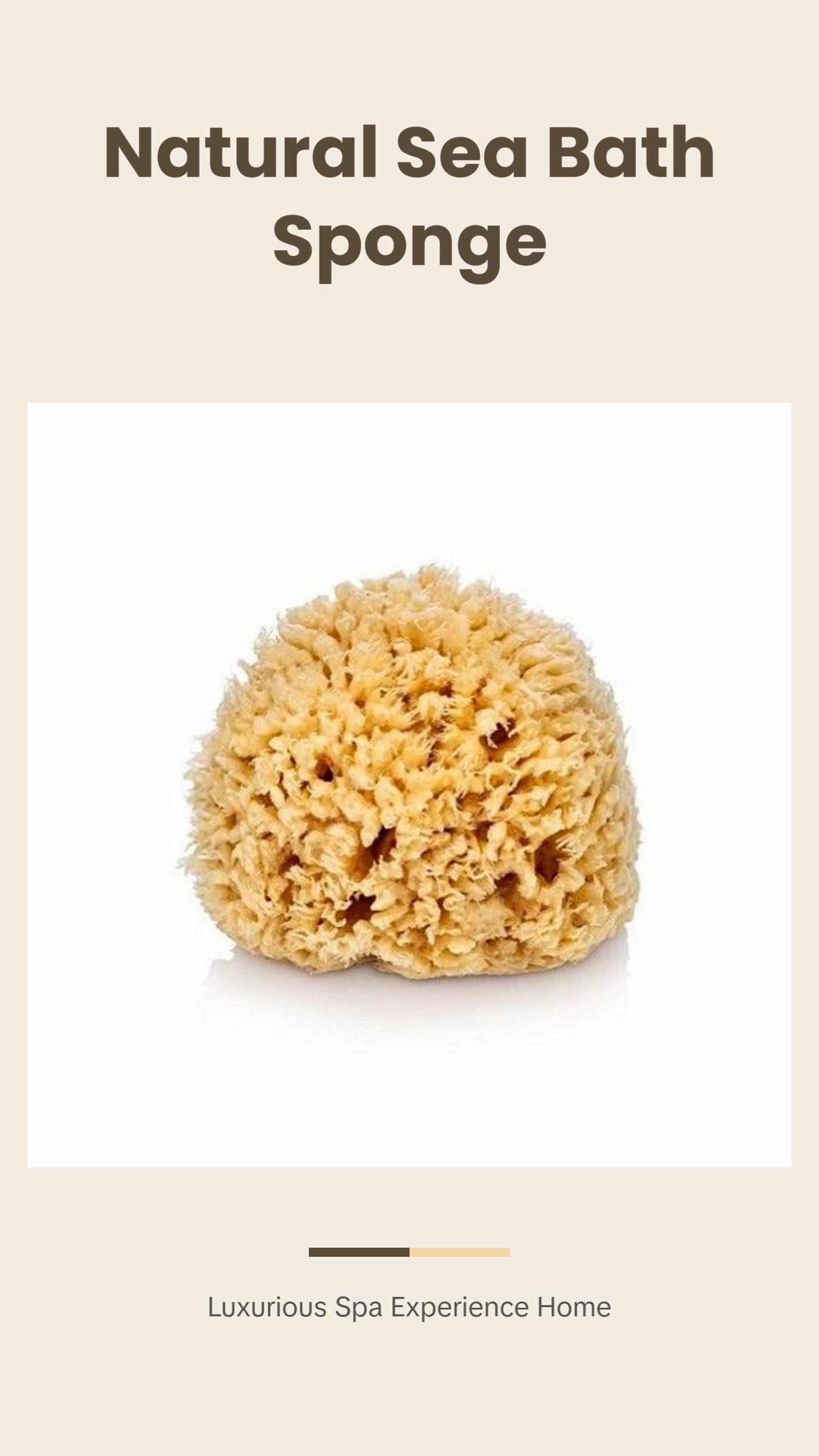 ATMÓS SPONGE - Nisiá 100% Natural Sea Sponge For Baths & Shower - Cleansing & Dry Brushing, Skincare