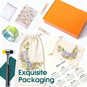 Botanical Eco Print Kit DIY Leaf Hammer Tote Bag Set All-in-One Craft Kit for Nature Inspired Art Sustainable Crafting