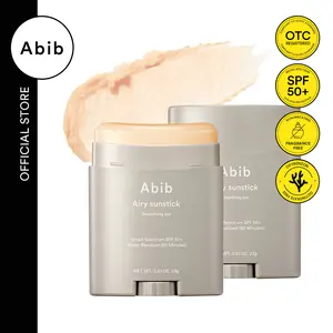 [Abib Official] Airy Sunstick Smoothing Bar SPF50 (2EA)｜Matt Finish, Non-Sticky Sun Protection for Face and Body, Long-lasting Facial Skincare Sunscreen Skin Repair