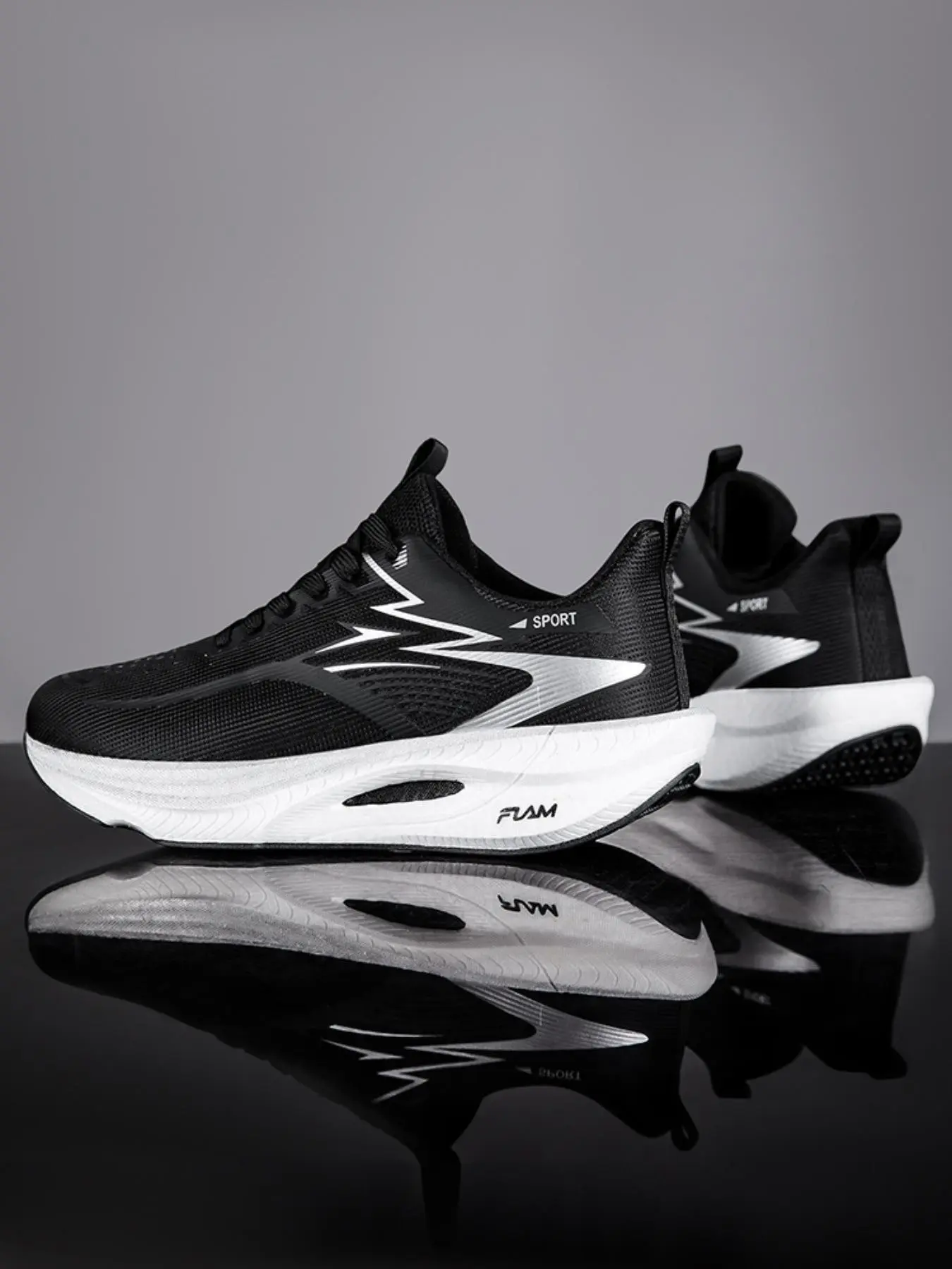 Men's Fashion Lightweight Casual Shoes, Cushioned Running Shoes, Shoe for Runners, Soft Comfortable Lining, Light Cushioning, Strong Grip Sole, Ideal for Running and Daily Wear, Colorblock Sporty Running Shoes