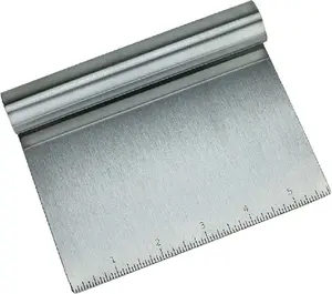 Stainless Steel Food Scraper and Chopper Large Griddle Spatula Kitchen Tool Gadget by MERRY BIRD