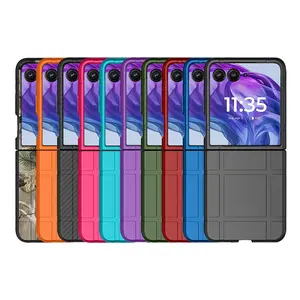 Case for Motorola RAZR+ 2024/2025, Nakedcellphone Slim Hard Shell Protector Cover [Anti-Fingerprint, Texture Grip] for Moto RAZR PLUS '24 or '25 Flip Phone