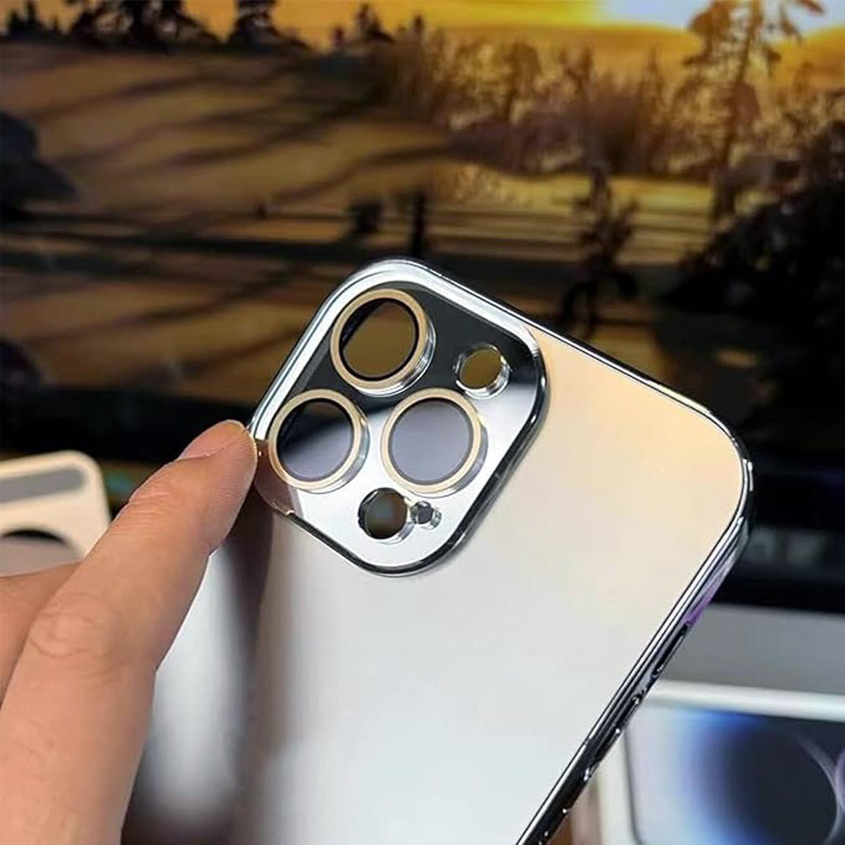 Electroplated Matte Acrylic Tempered Glass for iPhone Protective Case for iPhone 17 16 15 14 13 12 11/Pro/Max, 2025 New Ultra-Thin Original Color Acrylic Phone Cover
