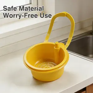 1 Count hanging water filter basket, green or yellow, keeps sink odor-free with easy cleaning