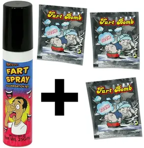 💨 Fart Spray + 3 Fart Bombs Combo Pack – Ultimate Gag Gift Set!