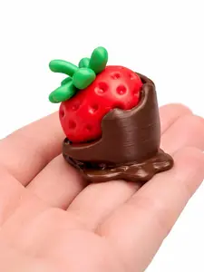 Strawberry Fidget Clicker 3D Printed Office Toy Cute Stress Relief Button for Desk Anxiety Focus Aid Portable Compact Design