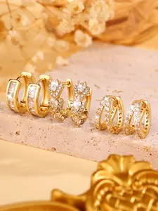 3-pair earrings set of niche exquisite earrings for women, fashionable and elegant jewelry， Mother's Day gifts,teenage girl accessories, Casual Trendy Jewelry，accessories for women，birthday gifts for gf