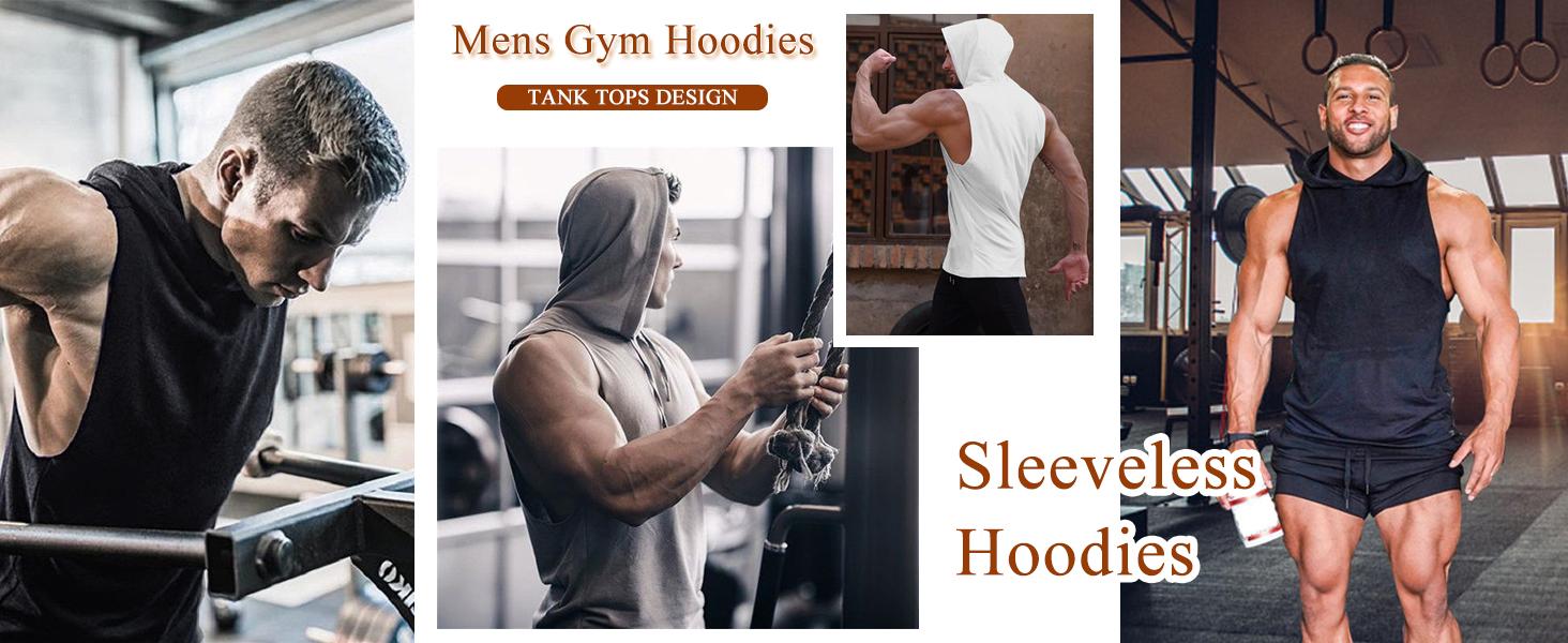 Coofandy Men's 2 Pack Workout Hooded Tank Tops Bodybuilding Muscle Cut Off T Shirt Sleeveless Gym Hoodies Machine Washable Breathable & Stretchy Coofandy Men's 2 Pack Workout Hooded Tank Tops Bodybuilding Muscle Cut Off T Shirt Sleeveless Gym Hoodies Machine Washable Breathable & Stretchy