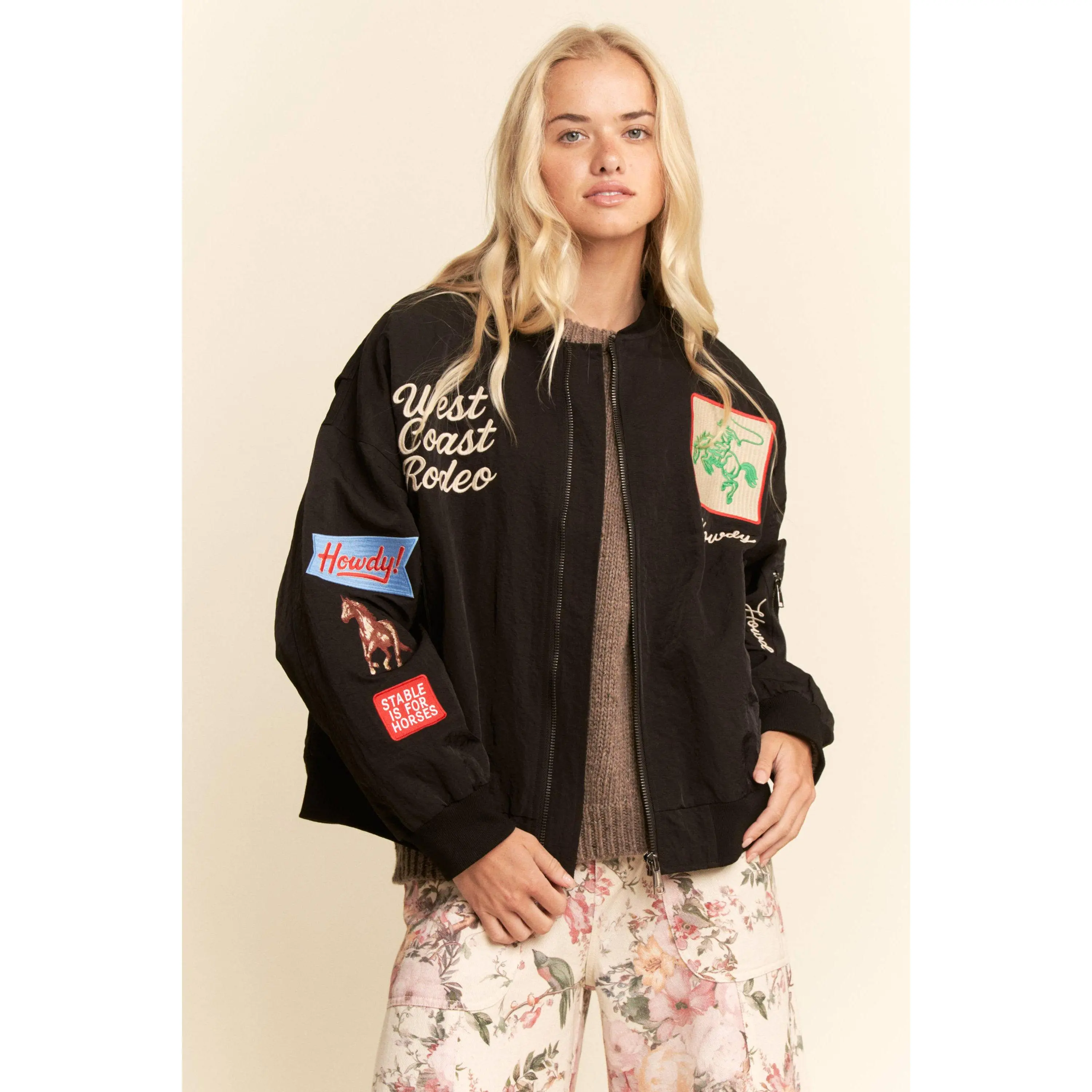 West Coast Rodeo Embroidered Bomber Jacket