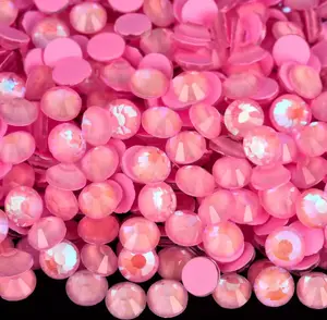 Lt Pink Luminous Glass Rhinestones