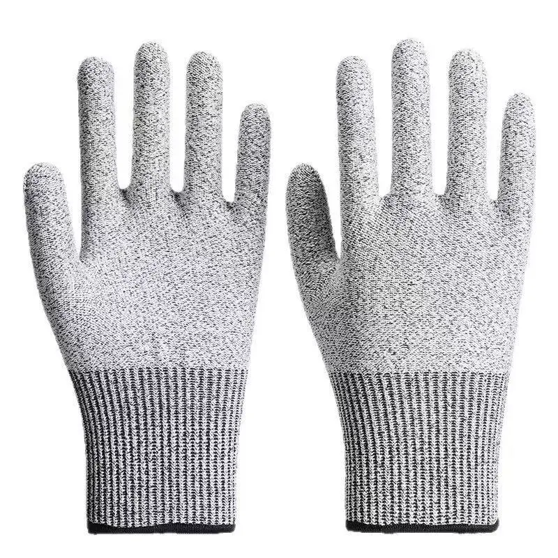 Level 5 cut-resistant safety gloves for wood industry/kitchen, anti-slip and wear-resistant, suitable for fish handling and piercing tasks
