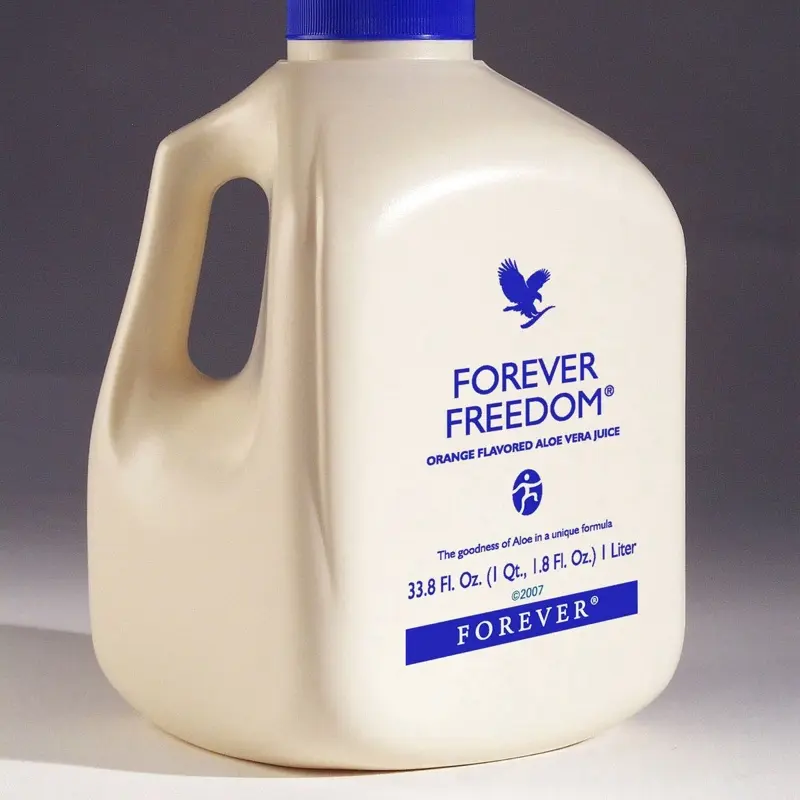 Forever Freedom Aloe-Based Joint Support Herbal Supplement Drink - Orange-Flavored, Stabilized Aloe Vera Gel, Glucosamine, Chondroitin, MSM for Joint Comfort (Forever Living Advanced Formula), Herbal Supplements