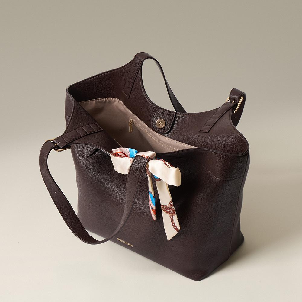 BOSTANTEN Large Work Purses for Women Vegan Leather Shoulder Bag Large Tote Handbag for Travel