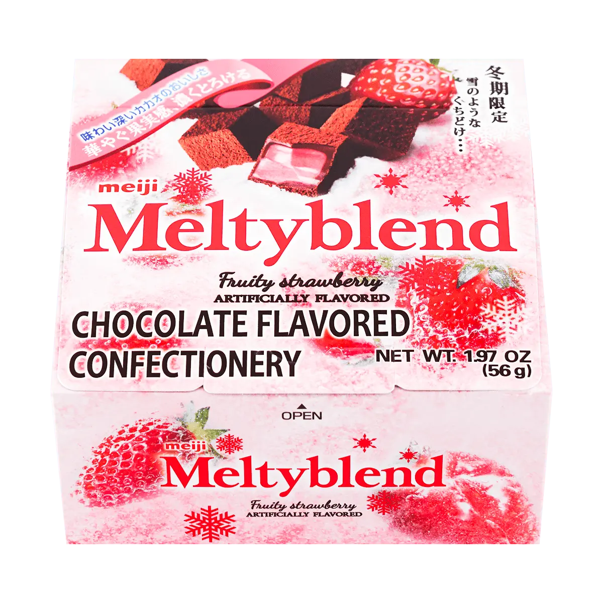 MEIJI Meltyblend Fruity Strawberry Chocolate - Soft Fudge Candy, 1.97oz