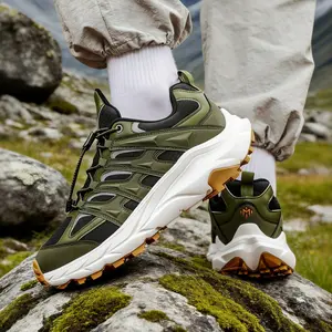 Men' s Non-slip Outdoor Hiking Shoes Lightweight Breathable Sneakers Anti-slip Wear-resistant Sole Comfortable Mountain Climbing  Waterproof Shock Absorption Trekking Boots Camping Trailing Walking Travel Adventure All Terrain Durable Athletic Footwear