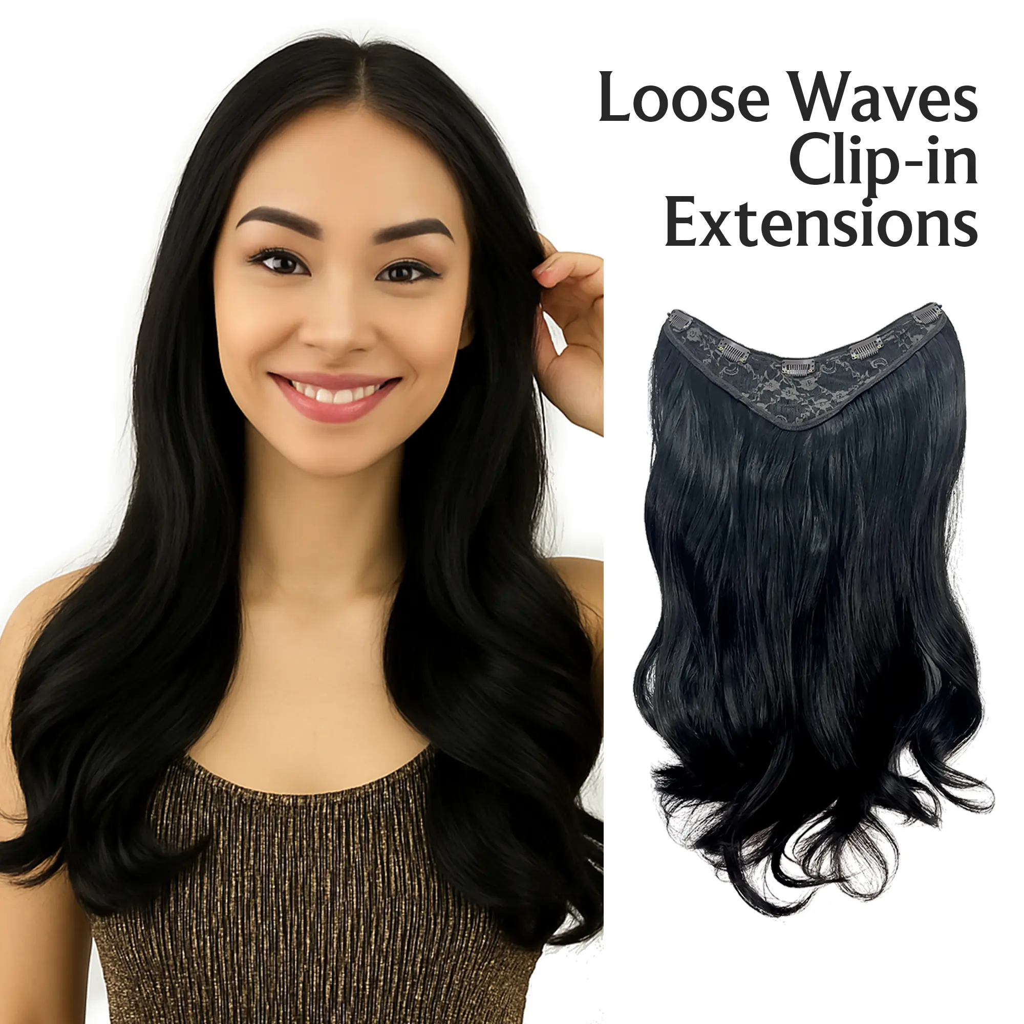 One Piece Hair Extensions - Loose Waves