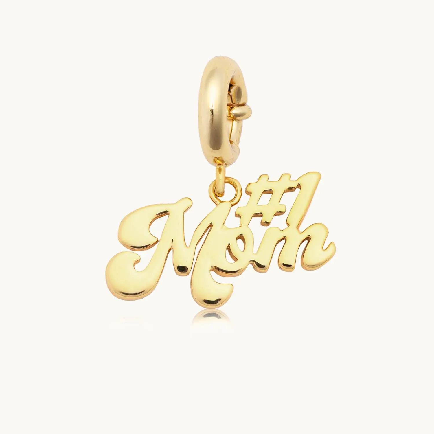 #1 Mom Charm Pendant, Dainty Gold-Tone Alphabet Mini Charm for Bracelets and Necklaces, Costume Jewelry for Gifting and DIY Projects, Alphabet Charms, Personalized Name Pendant