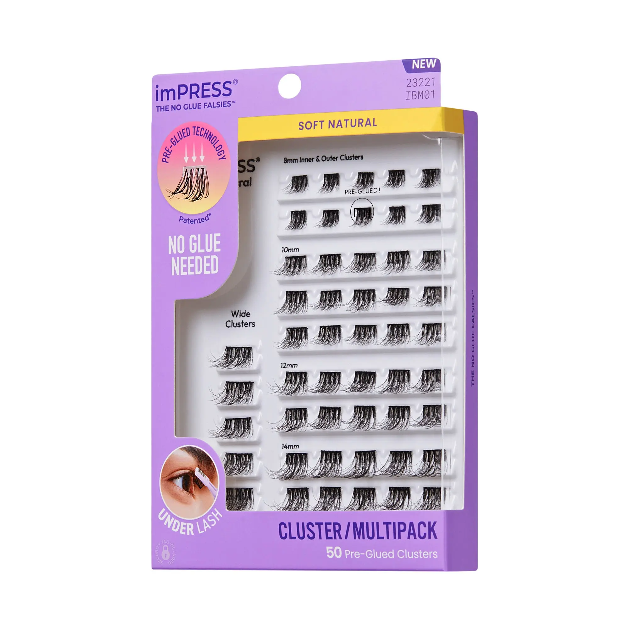 Impress Falsies Pre-Glued Lash Clusters Multipack - Soft Natural