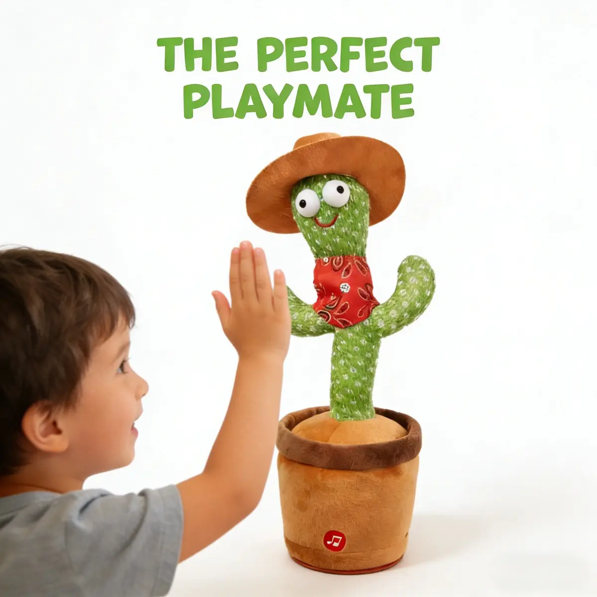 Talking Cactus Plush Toy – 15-Second Voice Recording, Repeats Speech & Sings, Gift for Halloween Thanksgiving Black Friday Christmas