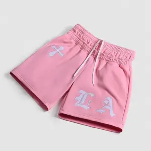Men's Embroidered Drawstring Casual Shorts, American High-Street Style, Menswear Stylish Bottoms