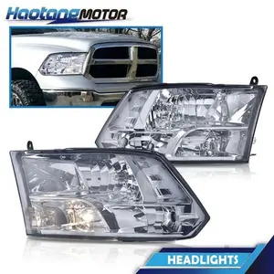 CROSSDESIGN White Housing Clear Corner Headlight Head Lamps Fit For 09-12 Ram 1500 2500 3500
