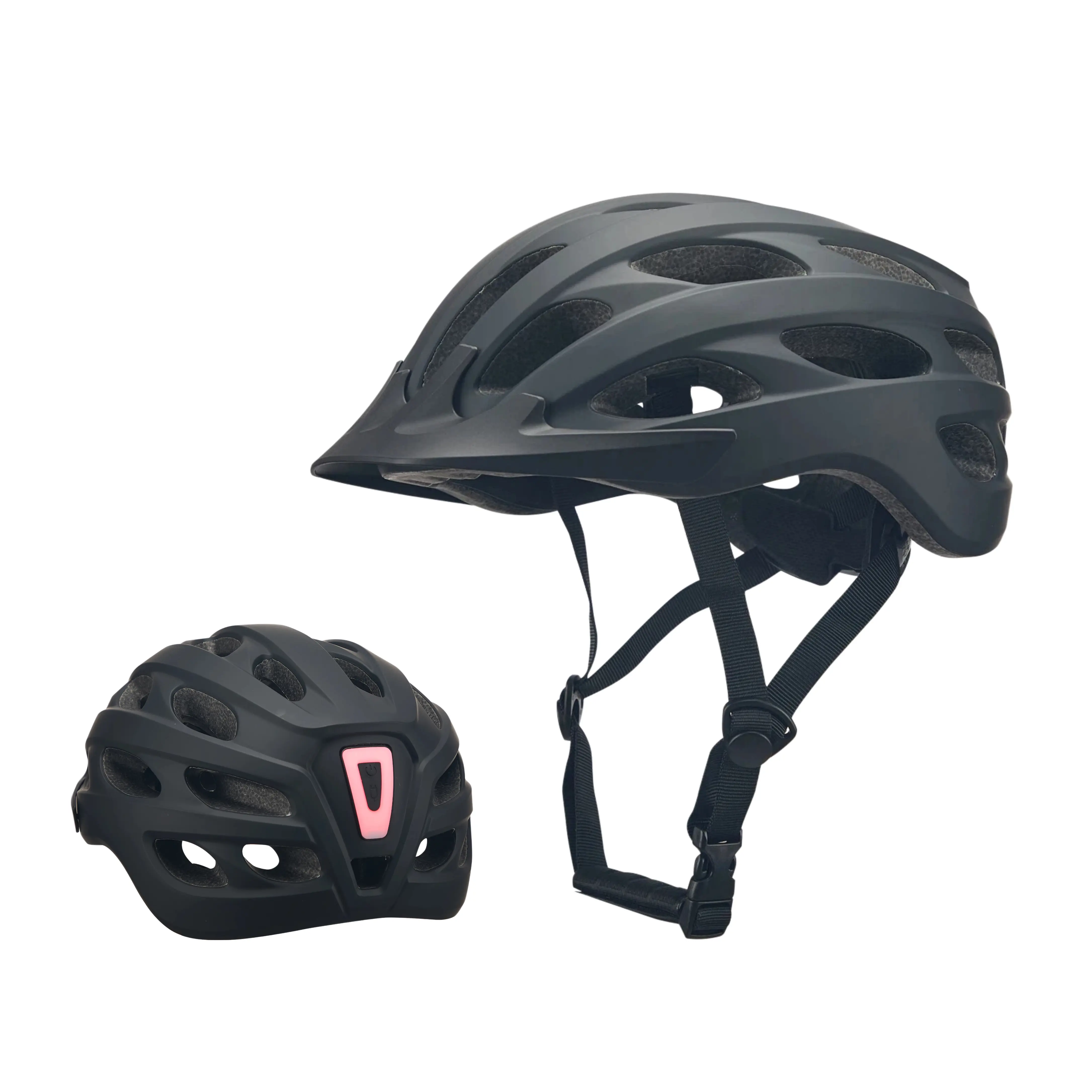 UVJ Adult Ultra-Light Bicycle Helmet, Adjustable PC Material, Universal for Mountain Bikes and Road Bikes, Equipped with Warning Light and Visor, Available in Multiple Sizes – Ideal Gift for Valentine's Day,   e bikes  fathers day gift  camping gear