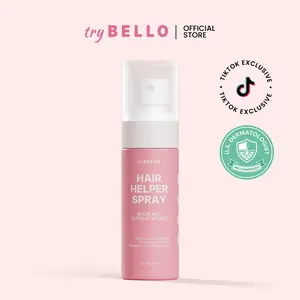 TryBello Hair Helper Spray with Biotin Castor Oil & Caffeine Infused Non-Oily Formula for Fuller Thicker Hair Growth Treatment Vegan Cruelty Free Lightweight Serum - Haircare Solution