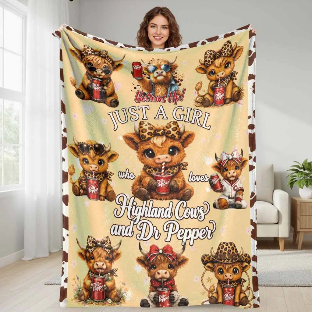 Highland Cow Flannel Throw Blanket Leopard Print Animal Pattern Ultra Soft Lightweight Warm Cozy Bedding Plush Fleece For Couch Sofa Office Nap Camping Travel Home Living Decor
