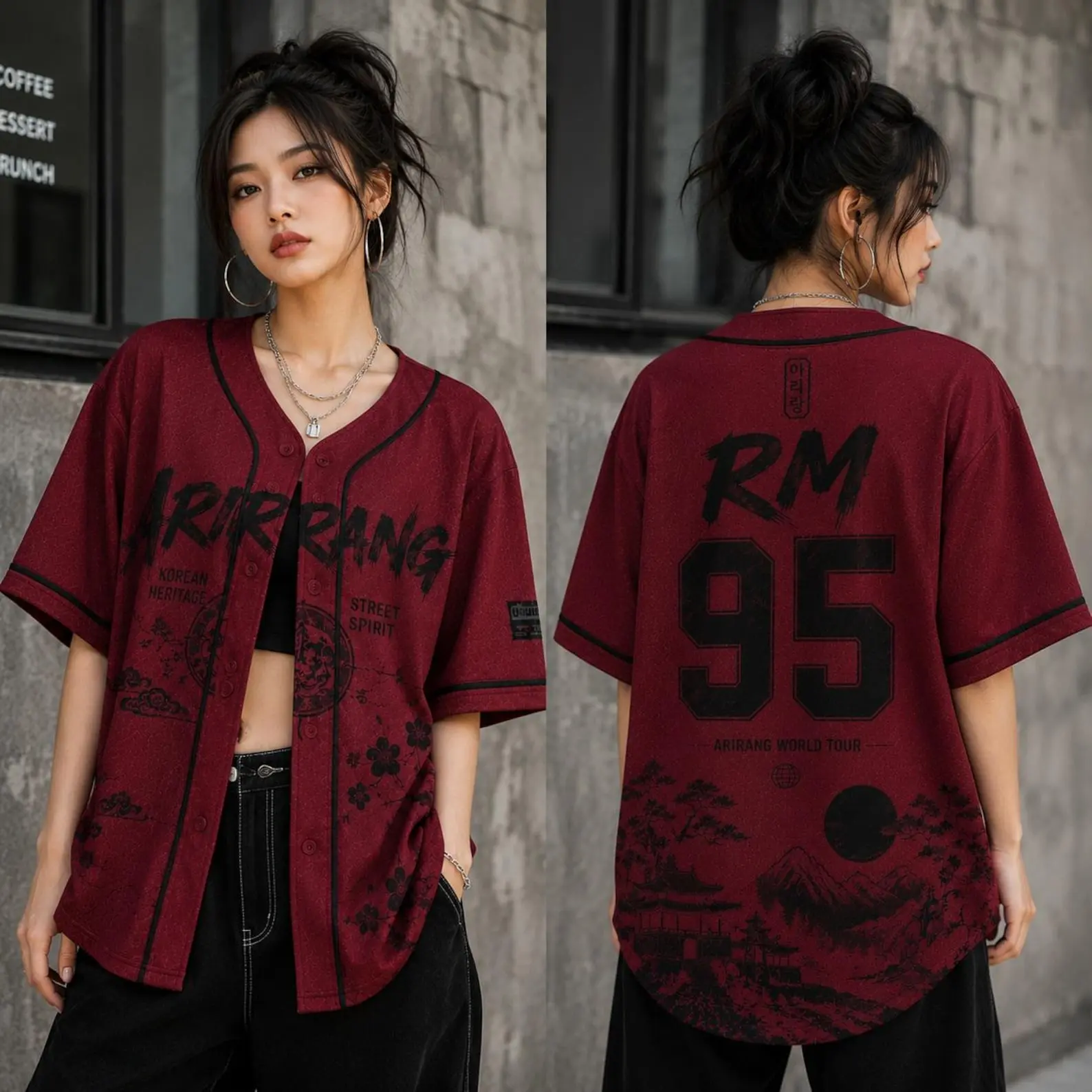 Custom Baseball Jersey K-POP Concert Tour Shirt, Personalized Name Number Bangtan Kpop, 2026 World Tour Concert Jersey Shirt for Fans Gift