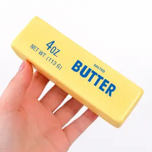 2PC-Butter Stick Squishy Toy, Soft Slow Rebound Stress Relief Toy for Relaxation and Anxiety Relief, 14cm Cute Fidget Toy, Kawaii Squishies