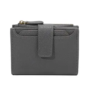 RFID Blocking Compact Wallet Soft Faux Leather Bifold Card Holder with  14 Card Slots & 4 ID Windows & 2 Cash Compartments & 1 Zipper Pocket for Women