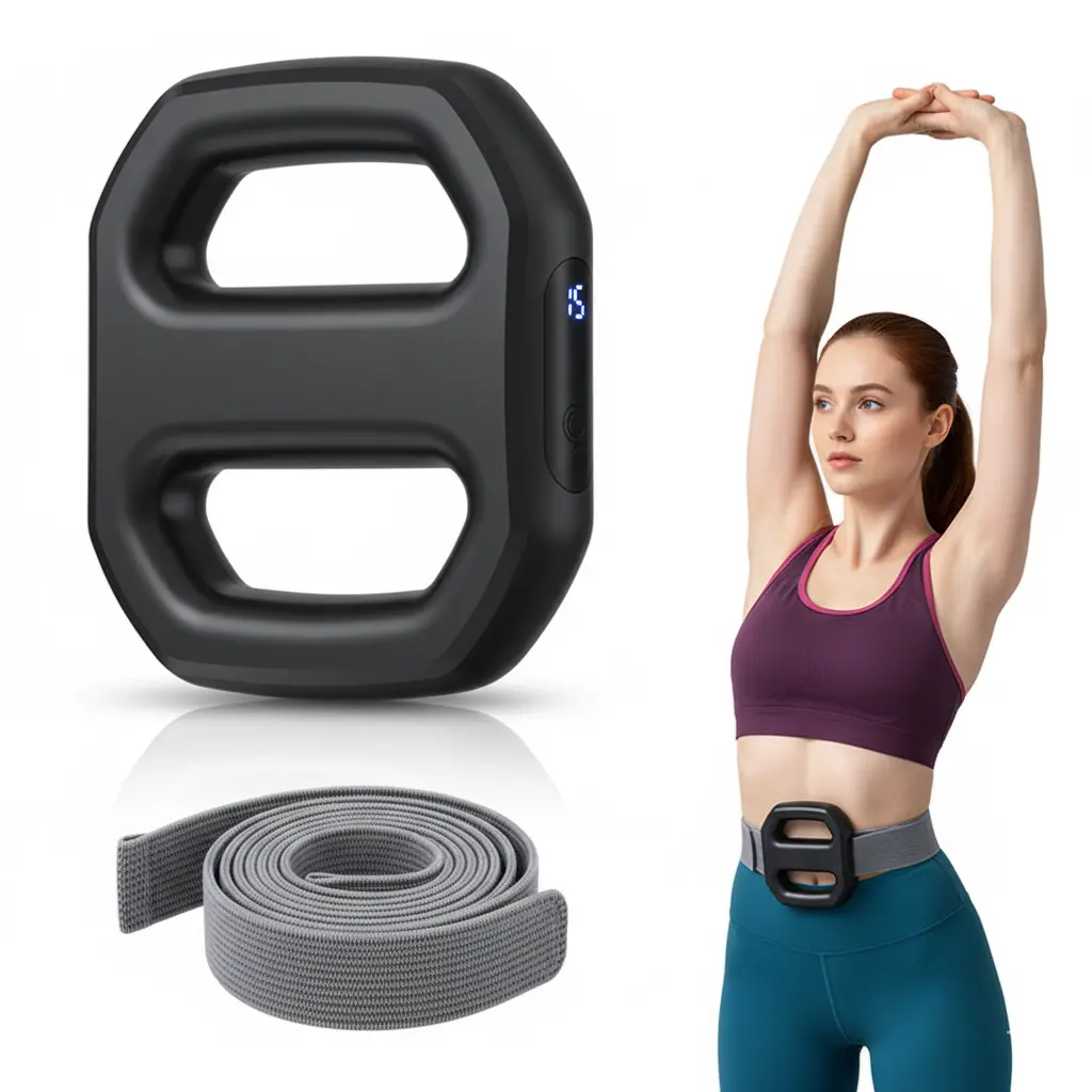 Handheld Vibratory Massage Device with Fascia Ring - Beauty Products, 4 Modes, 3 Intensity Settings, Lightweight Ultra-Compact Portable Synthetic, Belly/Back Relax After Busy Days, Ideal Gift for Mom & Dad, Black, M, Massage Devices, Body, Abdomen, Usb Po