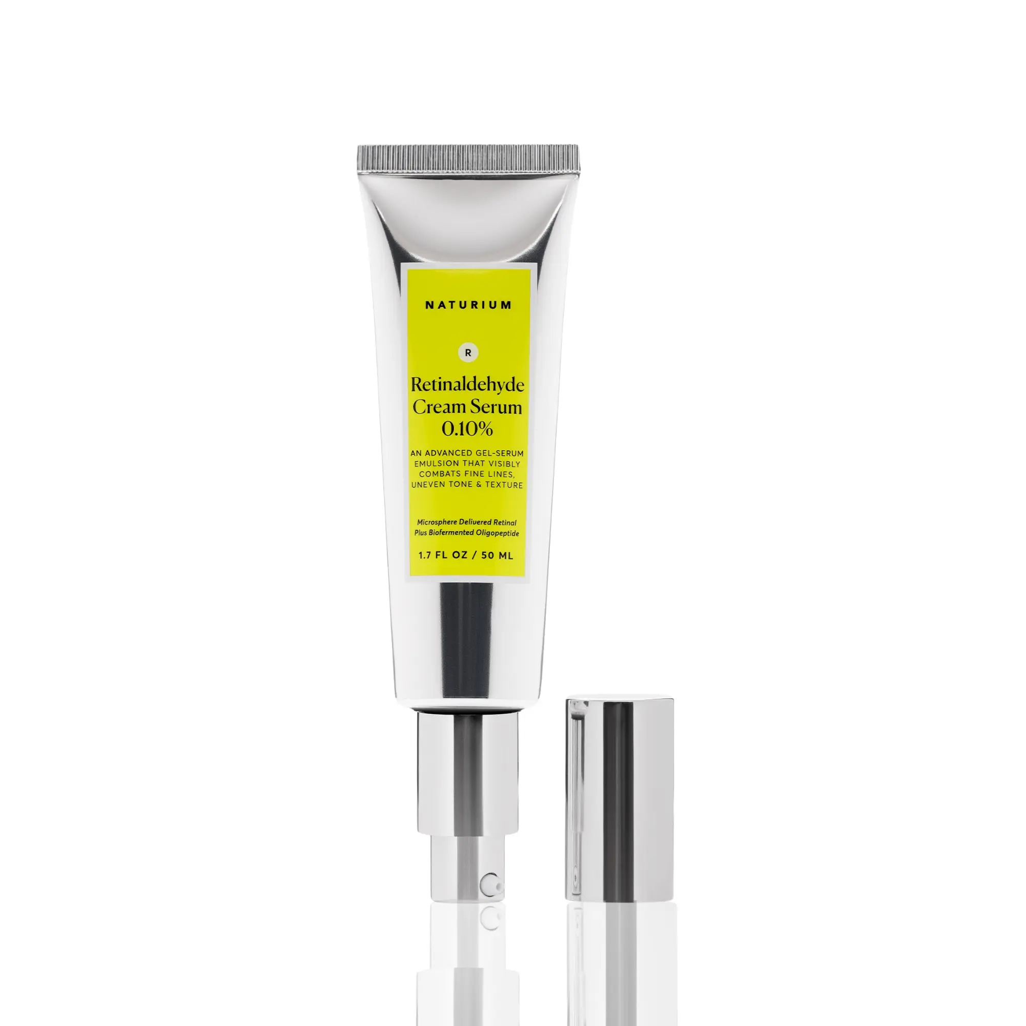 Naturium Retinaldehyde Cream Serum 0.10% (50ml) - Gel for Fine Lines and Wrinkles, Uneven Skin Tone and Texture