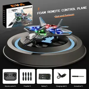 Foam Remote Control Airplanes RC Planes for Kids Adults, RC Airplane Fighter Jet with Light, 360° Flip Fighter Jet Toys, Stunt Roll, Airplane Toy Gifts for Boys Ages 8-16