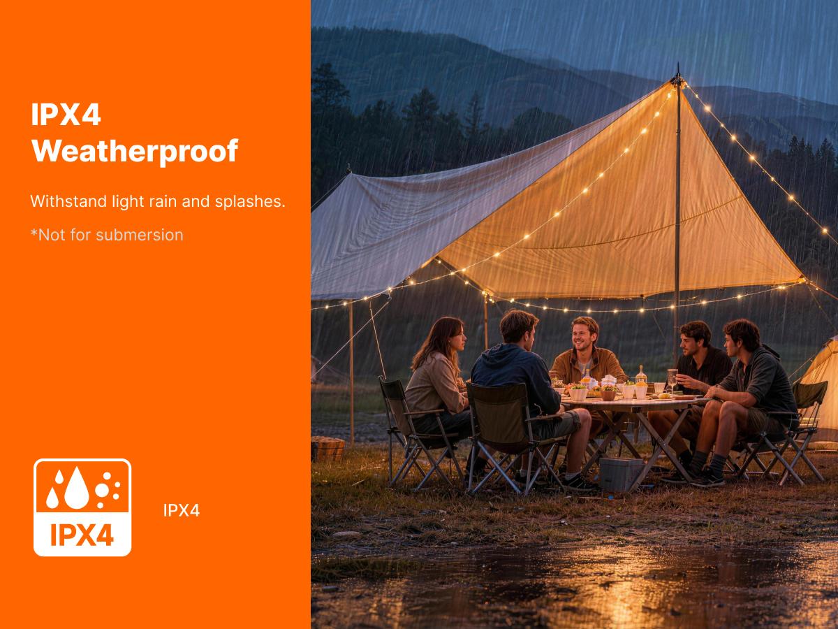 OGERY Solar Camping String Lights, 5400mAh 49.2Ft Retractable LED String Lights, Solar & Battery Powered, Waterproof Emergency Outdoor Lights OGERY Solar Camping String Lights, 5400mAh 49.2Ft Retractable LED String Lights, Solar & Battery Powered, Waterproof Emergency Outdoor Lights