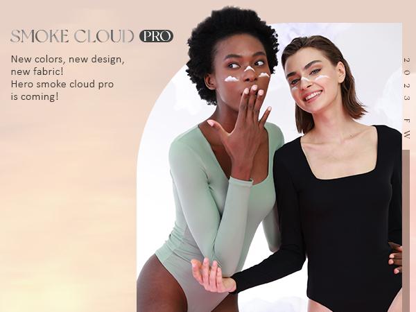 PUMIEY Square Neck Long Sleeve Bodysuit Buttery Soft  Women'sSexy Body Suit Tops Fabric Womenswear slim-fitting square neck bodysuit  chanclas candice  swanepoel