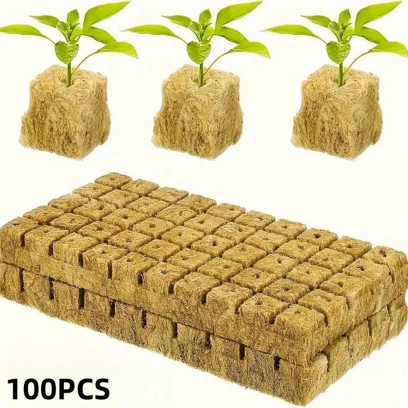 Hydroponic Planting Block, 100pcs/set Garden High Porosity Planting Medium, Convenient Effortless Easy To Cut & Transplant, Suitable for Seed Germination, Nutrient Growth & Cutting