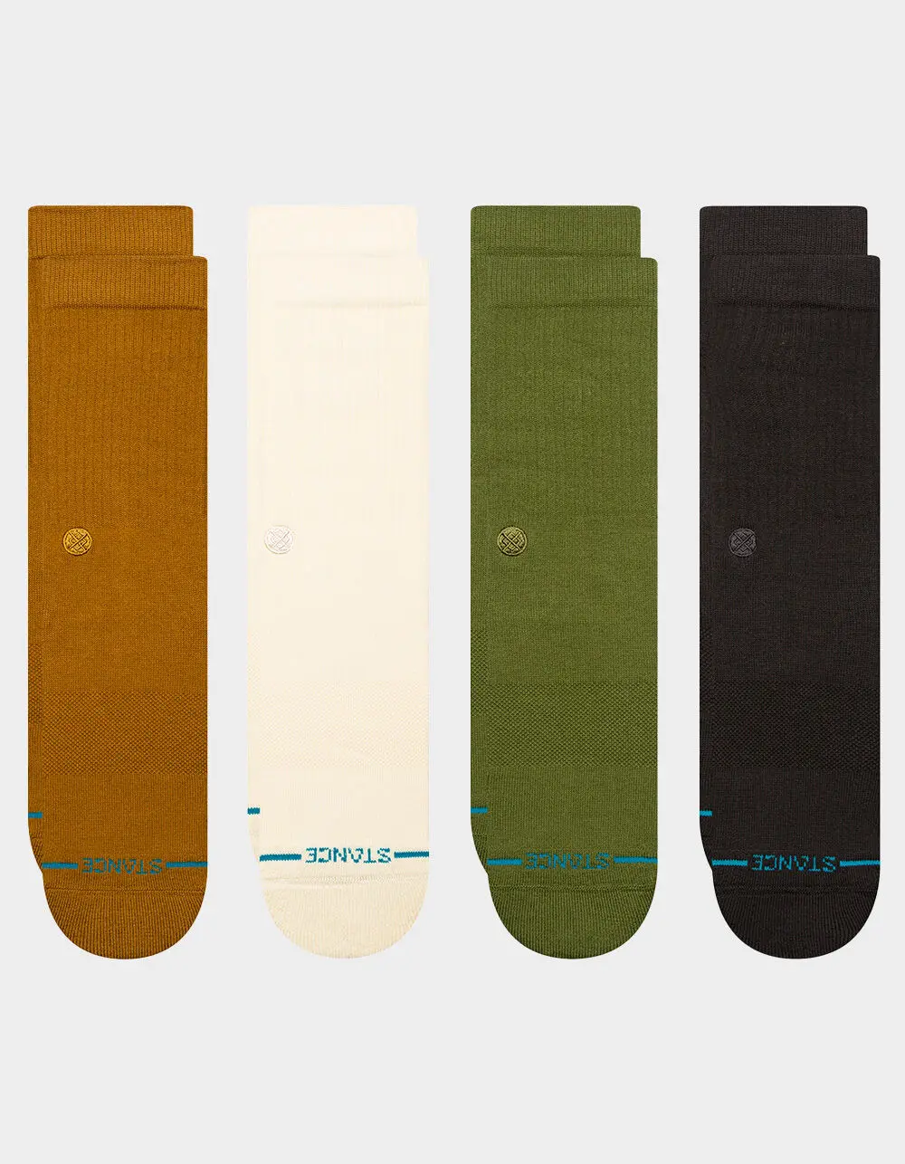 STANCE Icon 4 Pack Mens Crew Socks
