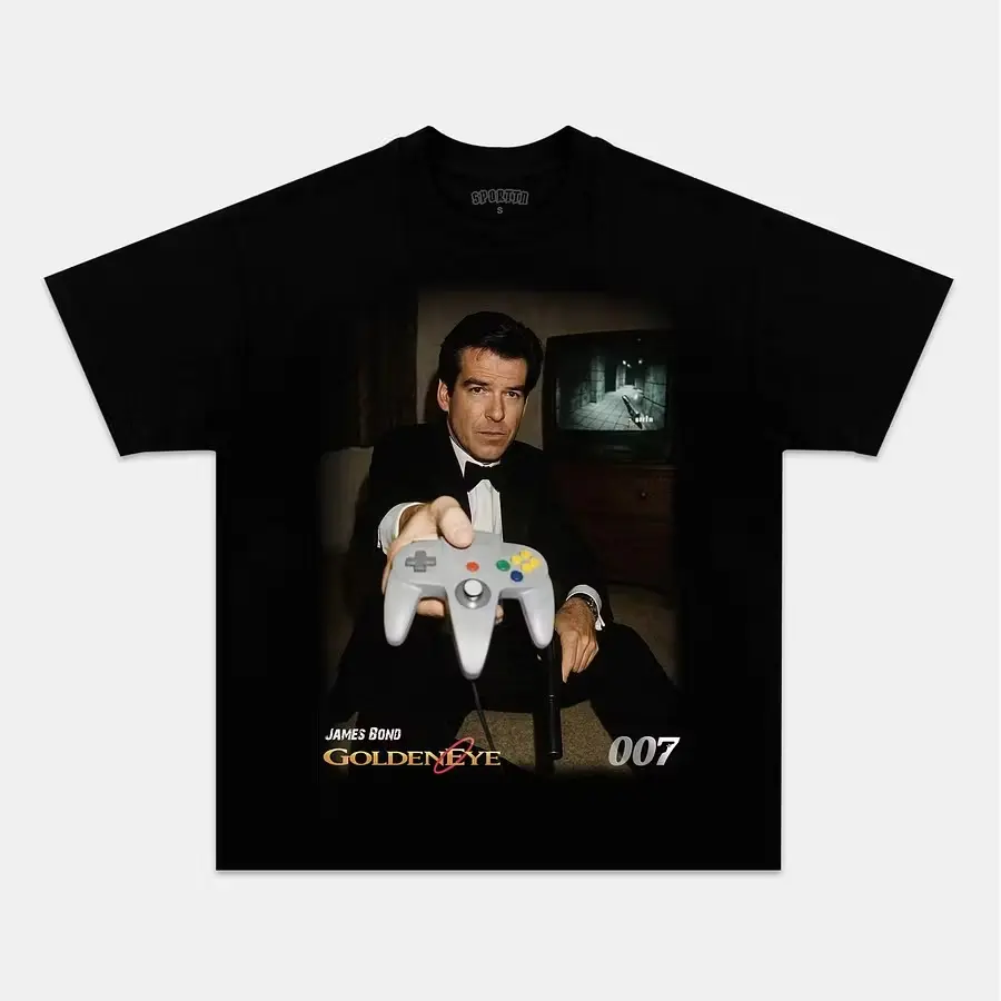 Vintage GoldenEye 007 Tee, Retro Spy Action Graphic T-Shirt, Classic 90s Movie Streetwear Shirt, Unisex Y2K Casual Tee