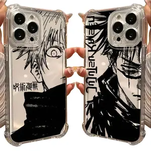 Anime Jujutsus Kaisens Gojo Phone Case for IPhone 17 16 15 14 13 12 11 Pro Max Plus Air Shockproof Transparent Cover Smartphone Cellphone Protection Protective Casing Screen Protector