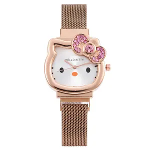 Kawaii Hello Kitty Watch by Sanrio | Adorable Character Dial with Bow, Adjustable Strap, Perfect Cute Gift for Girls & Fans