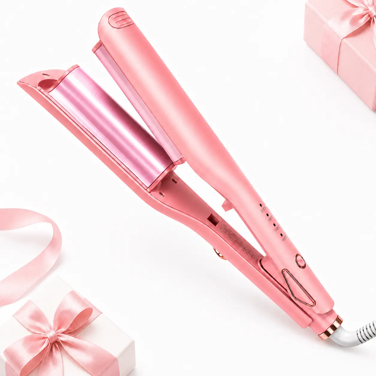 SummerWins 32mm/12.6in Waver Curling Iron - Ionic Beach Waves Curlers & Straighteners with Dual Voltage, Lightweight Design, Frizz Control, Travel Ready, Reduces Damage