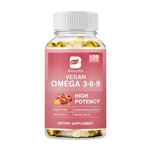Beworths Healthy Care Omega 3-6-9 120 Capsules-Support Brain,Skin,Immune Health Non-GMO